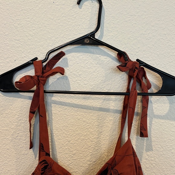 NWT Torrid 0X Elegant Rust Floral Dress - Picture 3 of 4